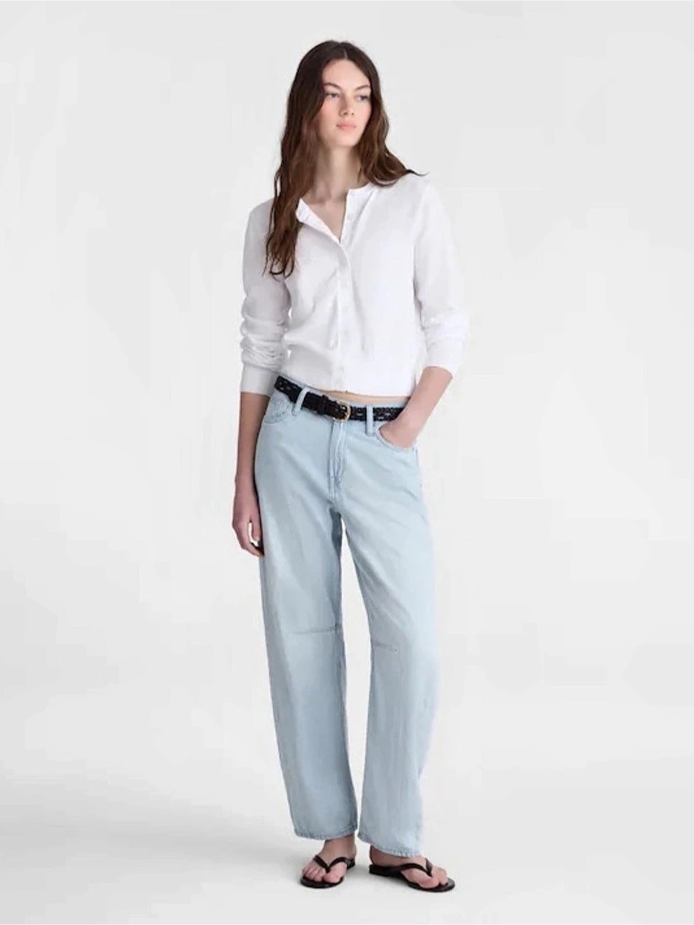 Madewell White Cotton Cardigan Size Large NWT